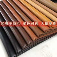 PU Nappa Lambskin Grain Faux Leather Fabric for Upholstery and Sports Goods