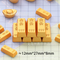 Miniature Gold Bar Ingot Apple Treasure Chest for Dollhouse Decoration