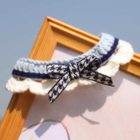 Pet Knitted Scarf Collar with Bow Tie for Cats and Dogs - Teddy, Pomeranian