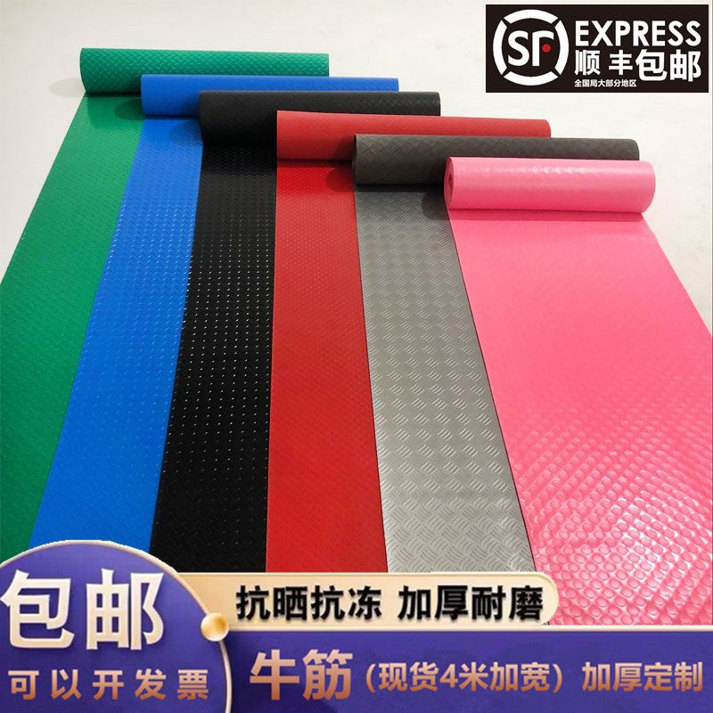Non-Slip Waterproof PVC Rubber Floor Mat for Kitchen Bathroom Stairs Workshop Warehouse