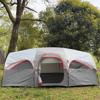 Large 6-8 Person Tunnel Tent for Family Camping, Portable Sunshade & Insect Protection