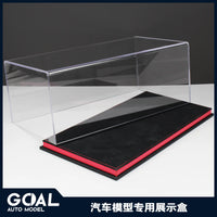 1:18 Scale Car Model Display Case Acrylic Leather Dust Cover Base Carbon Fiber Collectible
