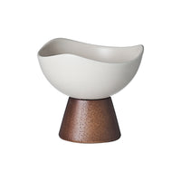 Japanese Style Ceramic Dessert Cup with Pedestal Base for Afternoon Tea Snacks