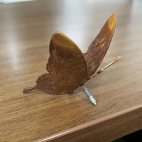 Rustic Metal Butterfly Garden Decor Stakes - Set of 1, 5, or 7