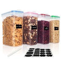 Airtight Food Storage Container for Grains and Dry Goods, PP Plastic Kitchen Organizer