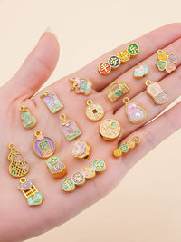 Ancient Gold Enamel DIY Beads for Braided Bracelets, Necklaces, and Jewelry Making