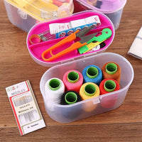 Portable Sewing Kit with 46-Piece Thread Set and Storage Box