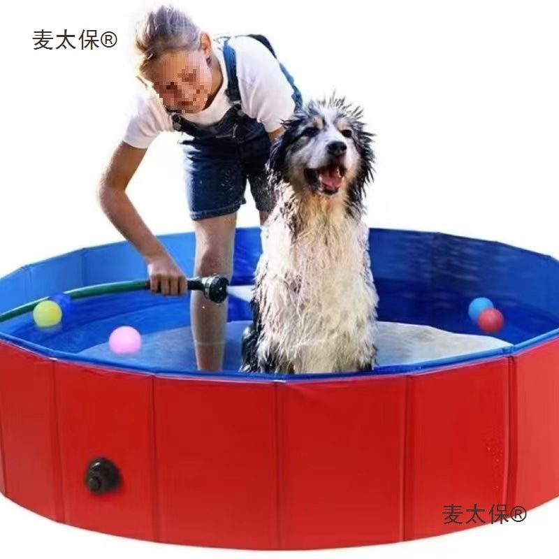 Foldable Pet Bathing Tub & Swimming Pool for Dogs and Cats, Portable Anti-Scratch Design
