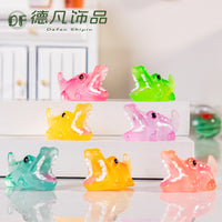 Luminous Resin Crocodile Figurine Desktop Decor