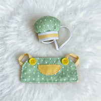 Cute Chef Hat and Apron Set for 10-13cm Cotton Dolls