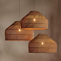 Handwoven Rattan Pendant Light, Nordic Design for Dining Room, Bar, Teahouse, Restaurant