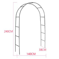 Reinforced Iron Art Garden Arch for Climbing Plants, Rose Arbour, Outdoor Garden Archway, Courtyard Fence
