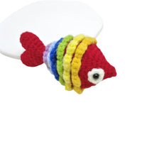 Handmade Crocheted Koi Fish Keychain Pendant DIY Accessory Clownfish Festive Gift