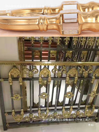 304 Stainless Steel European Style Gate Ornament for Courtyard Villa Fences, Three Goats Design