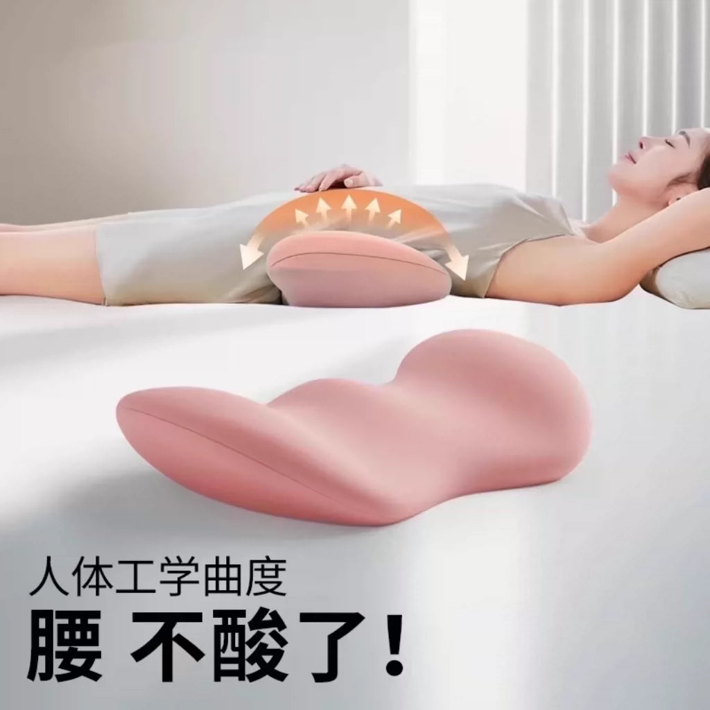 Lumbar Support Pillow for Bed, Back Pain Relief Cushion for Sleeping, Waist Support for Sciatica and Herniated Disc