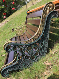 Outdoor Solid Wood Swing Chair with Chain for Patio Garden Indoor Use