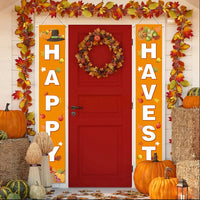 Thanksgiving Harvest Festival Porch Banner Decorations