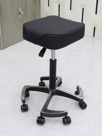 Swivel Lift Stainless Steel Salon Stool for Hairdressers, Barbers, Nail Techs, and Beauticians