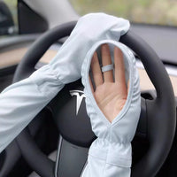 Summer UV Protection Ice Silk Arm Sleeves for Driving & Cycling