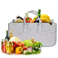 Felt Firewood Basket Log Carrier Bag for Fireplace Picnic Home Storage Organizer