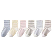 Women's Warm Loose-Fit Striped Mid-Calf Socks for Sleep and Home Wear