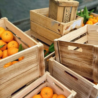 Vintage Wooden Storage Crate for Supermarket Fruit Display and Wedding Decor