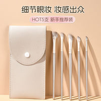 Angled Eyebrow Brush Set for Eyeliner and Under-Eye Makeup