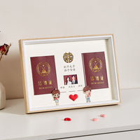 Creative Wedding Certificate Photo Frame for Couples - Anniversary Gift & Marriage Registration Photo Display