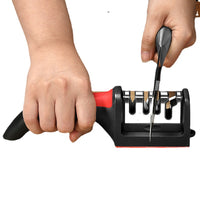 4-Stage Kitchen Knife Sharpener for Straight Edge Blades