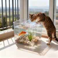 Miniature Landscape Fish Tank for Cats and Fish