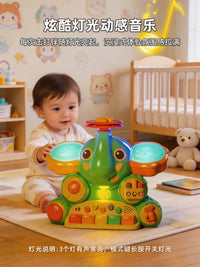 Elephant Piano Jazz Drum Set for Babies and Toddlers, Multifunctional Musical Toy for Early Education