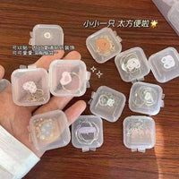 Portable Transparent Jewelry Organizer Box with Dividers for Earrings and Necklaces