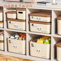 Cute Cartoon Storage Box with Lid for Snacks, Toys, and Home Organization