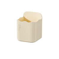 Wall-Mounted Toothbrush Toothpaste Comb Holder with Storage Box, No-Drill Bathroom Organizer