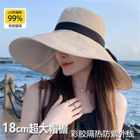 Women's Wide Brim Sun Hat UV Protection Fisherman Cap for Outdoor Summer Vacation