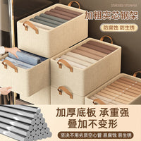 Foldable Fabric Storage Bins with Lid and Steel Frame for Clothes Organization