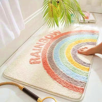 Absorbent Plush Bathroom Mat Non-Slip Door Mat for Home Toilet and Washroom