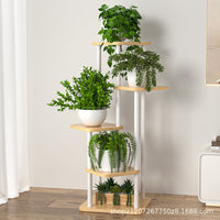 Multi-Tier Wrought Iron Plant Stand for Indoor & Balcony Use