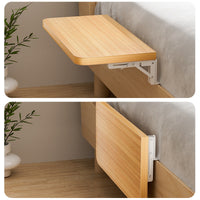 Modern Minimalist Foldable Bedside Table with Storage, Ultra-Narrow Mobile Nightstand