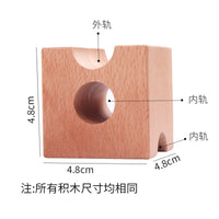 Wooden Marble Run Building Blocks Set for Kids