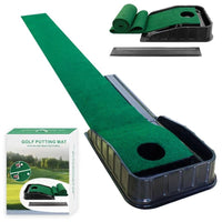 Golf Putting Trainer with Single Hole Practice Mat Indoor Training Aid