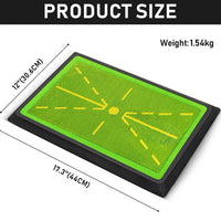 Golf Swing Practice Mat with Impact Detection and Trajectory Feedback