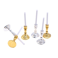 Dollhouse Miniature Candelabra Ornament for OB11 Micro Scene Decor