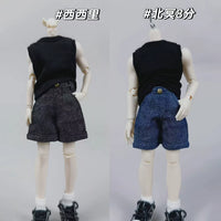 BJD Doll Denim Shorts for A Si 3, 1/3, 1/12, and Other Doll Sizes