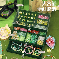 Girls' DIY Beaded Bracelet Kit with Ancient Chinese Style Charms for Children's Day Gift