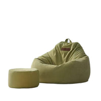 Oversized Bean Bag Chair with Footrest, Single Sofa for Living Room, Bedroom, and Small Spaces