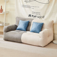 Fabric Bean Bag Sofa Cover for Single/Double Lounger, Small Apartment Leisure Recliner