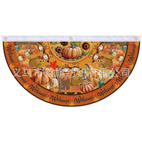 Thanksgiving Cartoon Character Party Decorative Fan Flag