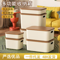 Desktop Storage Box with Lid for Snacks Toys Sundries Cabinet Wardrobe Organizer