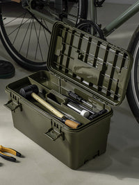 Portable Double-Layer Tool Storage Box for Home, Car, Camping, and Art Supplies